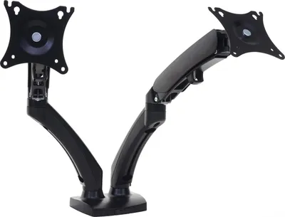 Immagine prodotto di Supporto per monitor HWC-D39, VESA fino a 75x75/100x100 mm foro di montaggio girevole inclinazione rotazione fino a 9 kg per braccio ~ a due bracci