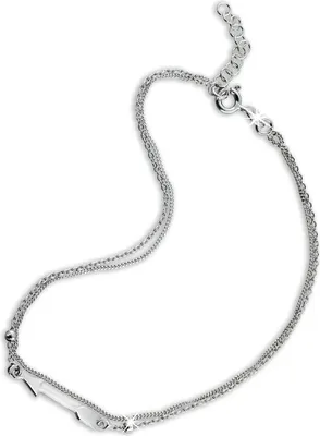 Imagen del producto de Tobillera de plata de ley 925, diseño de flecha, para mujer, auténtica joya, 25 cm, modelo D2SDF5185J