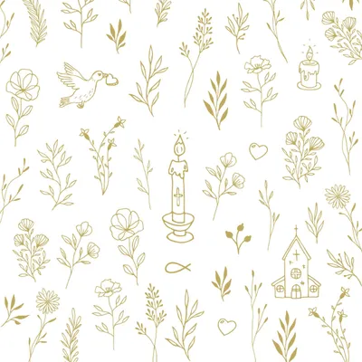 Produktbild von 20 Servietten 33x33 3-lagig Kommunion/Konfirmation
