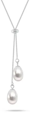 Produktbild von Schiebekette aus Silber mit echten Perlen NCL217W