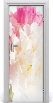Produktbild von Tulup Türaufkleber 75x205 cm Dekorative Aufkleber Selbstklebend Wasserdichte Tapete Abnehmbar Schlafzimmer Wohnzimmer Wohnkultur - Pfingstrose
