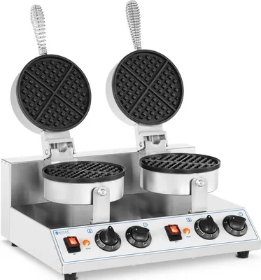 Produktbild von Royal Catering Doppel-Waffeleisen - rund- 2,600 W