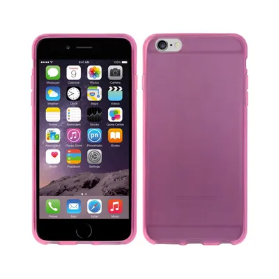 Produktbild von PhoneNatic Case kompatibel mit Apple iPhone 6 Plus / 6s Plus - rosa Silikon Hülle transparent + 2 Schutzfolien