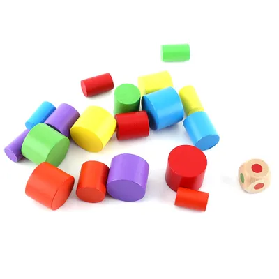 Produktbild von Balancierklötze, Bauklotz, Bauklötze, Holzbauklötze, Kinder-Lernspielzeug, frühpädagogisches Spielzeug