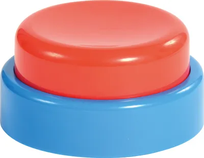 Produktbild von Spiel-Buzzer mit Signal für Ratespiele und Quiz rot blau