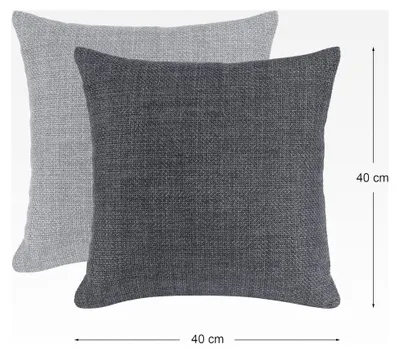 Produktbild von Monsera Kissen 40x40 4er Set, Sofakissen mit Füllung und Bezug, weiche Couchkissen, Dekokissen, edler Polsterstoff, leicht glänzend und strukturiert, Luxus Sofakissen inkl. Kissenfüllung (Grau)