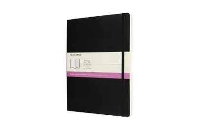 Produktbild von Moleskine Notizbuch - Doppelte Lineatur, X-Large, Liniert-Blanko, Weicher Einband, Schwarz