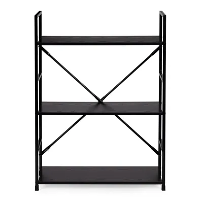 Obrázek produktu pro ModernHome CWJ602480LG Dřevěný regál s kovovým rámem a 3 policemi, 80 x 59,5 x 23,5 cm