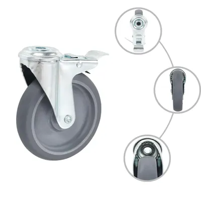 Produktbild von vidaXL Lenkrollen mit Bolzenloch 4 Stk. 125 mm