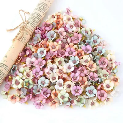 Image de Solidchoice - Coffret de 50 mini-fleurs artificielles pour la décoration et les travaux manuels