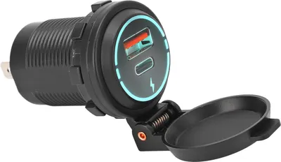 Obrázek produktu pro 12V USB nabíjecí zásuvka, rychlé nabíjení, IP66, vodotěsná, PD typ C, QC 3.0, adaptér do auta pro motorku, loď, obytný automobil, čtyřkolku