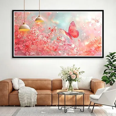 Imagen del producto de Kit de pintura con diamantes para adultos, diseño de flor, 180x90 cm, set de arte con diamantes 5D, modelo Q0-92