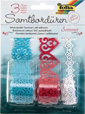 Obrázek produktu pro folia sametové bordury "Léto", samolepicí, různé barvy
