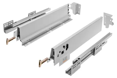 Produktbild von GTV Schubladensystem Modern Box Push-to-Open, niedrig, 300 mm, grau – Schubladen sind mit einem Push-to-Open-Mechanismus | Högert Technik