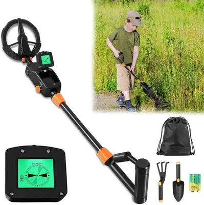 Immagine prodotto di Metal detector per bambini con schermo LCD - Uno strumento di rilevamento sicuro, leggero e sensibile, ideale per i principianti