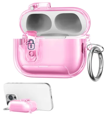 Produktbild von kwmobile transparentes Kopfhörer Case kompatibel mit Apple Airpods Pro 2 / Pro 1 Hülle - Headphones TPU Cover mit Standfunktion und