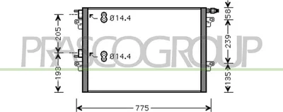 Produktbild von PRASCO RN154C002 Kondensator Klimaanlage Klimakondensator für RENAULT ESPACE IV (JK0/1)