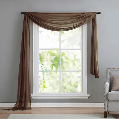 Produktbild von Transparenter Voile-Dekoration – Die ideale Ergänzung zu unseren Vorhängen – Braun