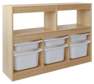 Obrázek produktu pro Kondela Organizér s úložnými boxy Trivix - dub / bílá