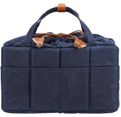 Produktbild von Wasserdichte DSLR Kameratasche, Innentasche, Objektivtasche, Fototasche, Schultertasche, Canvas, vintage, für Canon/Nikon/Sony, Dunkelblau