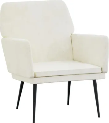 Image de Fauteuil Crème 62x79x79 cm Velours