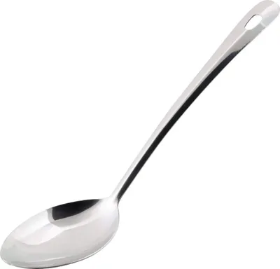 Produktbild von Fackelmann Vorlegelöffel 30 cm LARA, Küchenhelfer aus Edelstahl, Servierlöffel mit praktischer Öse (Farbe: Silber)