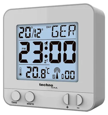 Produktbild von Technoline WT 235, Digitaler Wecker, Silber, °C, AAA, 80 mm, 80 mm