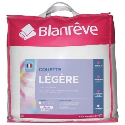 Produktbild von Leichte Mikrofaserbettdecke BLANREVE - 240 x 260 cm - Weiß