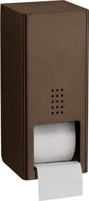 WC-Rollenhalter doppelt aus Edelstahl in Bronze mit automatischer Nachrückung Proox BR-305