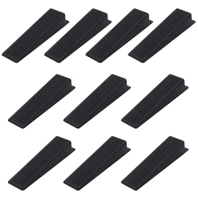 Zaunkeile 10er-Pack, Kunststoff, 8,7 x 2,1 x 0,6 cm, schwarz
