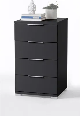 Obrázek produktu pro Nachtkommode >Nelli< in Schwarz - 46x79x42cm (BxHxT)