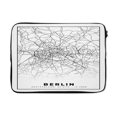 Produktbild von MuchoWow® Laptop Hülle 14 ZollBerlin - Karte - Stadtplan Laptoptasche - Laptoptasche - Stoßsicher - Schutzhaube