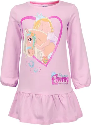 Produktbild von 82407 Disney Prinzessin Emmy Mädchen Kleid – Rose, Gr. 98 – Schönes Kleid mit Prinzessin Emmy Motiv, bequem & stylish