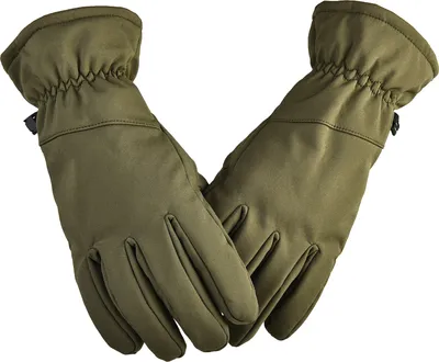 Produktbild von Touchscreen Handschuhe Herren Damen Fahrradhandschuhe Skihandschuhe Winddichte Wasserdicht Warme Winterhandschuhe, Grün, XL