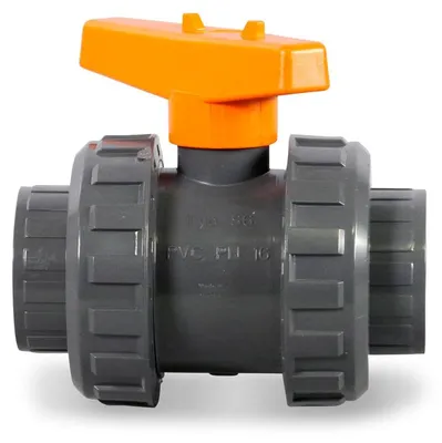 Produktbild von Praher 2-Wege d50mm Kugelhahn PVC Klebeanschluß