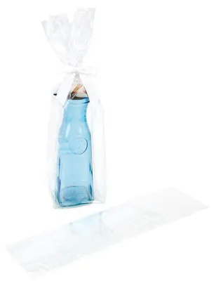 Produktbild von Blockbodenbeutel 10x6x28cm Transparent (100 Stück) [FG128]