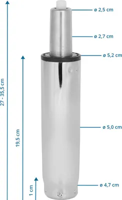Produktbild von hjh OFFICE Gasfeder GF-M Gasdruckfeder Metall