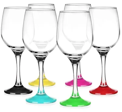 Produktbild von Set aus 6 eleganten Weingläsern, 250 ml Fassungsvermögen, spülmaschinenfest und mit zeitlosem Design