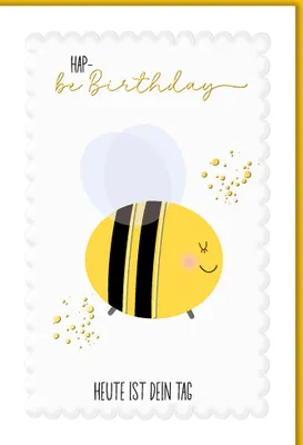Produktbild von Geburtstag - Karte mit Umschlag - Hap- bee Birthday
