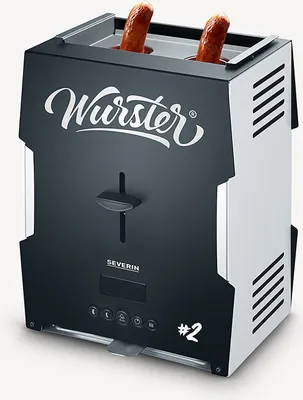 Produktbild von Wurster Bratwurst Grill Toaster SEVERIN WT 5005 Würstchenzubereitung 5 Minuten WT 5005 aus Edelstahl, grauschwarz Wurster Grill