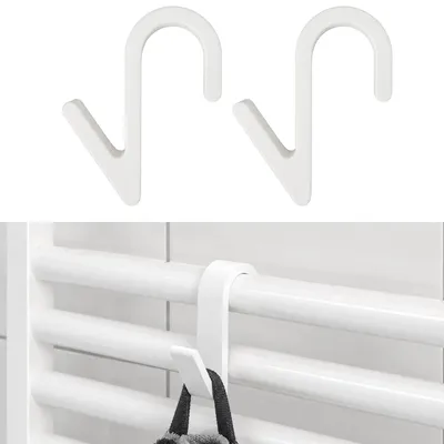 Produktbild von 2x Handtuchhaken Heizung Bademantel Halter Handtuchhalter Kleiderhaken Universal