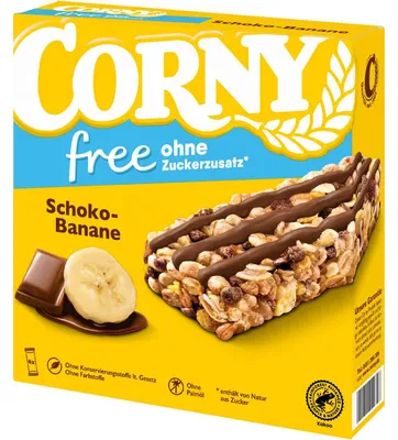 Zdjęcie produktu dla Corny free czekolada z bananem 6 x 20 g