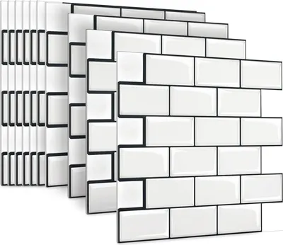 Produktbild von Sessamen-LP Fliesenaufkleber Küche Tile Stickers 3D Selbstklebende Fliesen Klebefolie Wandaufkleber für Bathroom Deckenplatten Kitchen, 20 Blätter, Type E