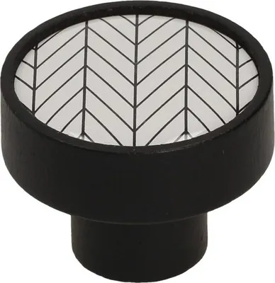 Image de GD08 Bouton, noir mat, chevron 5