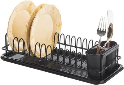 Obrázok produktu pre Sprchový kút na riad – menší a praktickejší – čierny – 41 x 17 x 10 cm