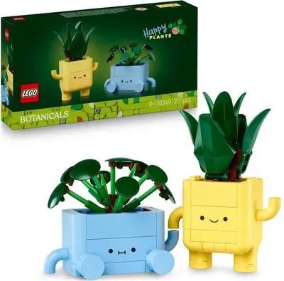 Image de LEGO Botanicals Petites Plantes Souriantes, Jeu de Construction, 9 ans et plus, Inclut 2 boutures