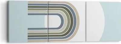 Produktbild von Bild auf Leinwand - Leinwandbild - 3 Teile - Formen Rad Linien - 90x30cm - Wand Bild - Wanddeko - Wandbilder - Leinwanddruck - Bilder - Wanddekoration - Leinwand bilder - Wandbild - CA90x30-4608