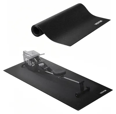 Productafbeelding van VEVOR loopbandmat voor tapijt, beschermmat (60 x 130 cm) voor sportapparatuur, 4 mm dik, trainingsmat voor loopbanden, loopbanden, elliptische trainers, hoogwaardige PVC-beschermmat