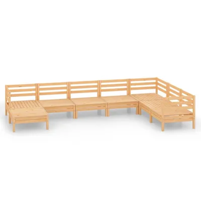 Immagine prodotto di vidaXL set salotto da giardino 8 pezzi in legno di pino massiccio