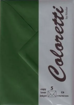 Produktbild von Rössler Papier 220705571 Coloretti Briefumschläge - C6, 5 Stück, forest